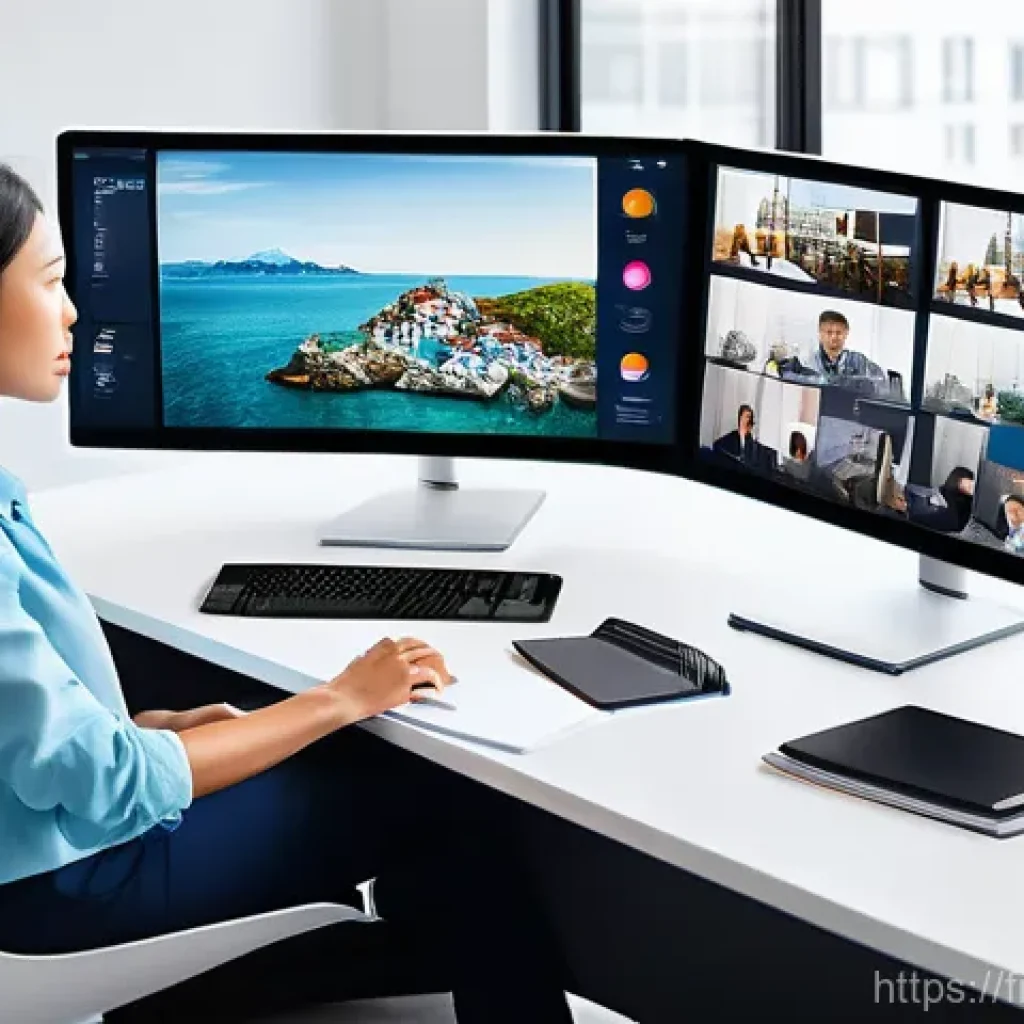 시각디자인 해외 취업 케이스 스터디 - **A vibrant, multicultural team of professional designers engaged in a remote collaborative session....