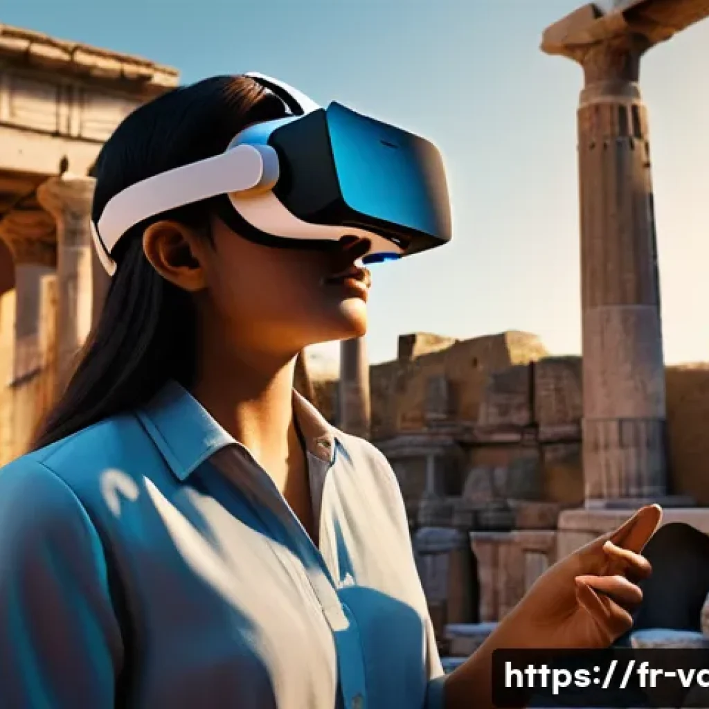 시각디자인과 AR VR의 접목 - **Immersive Historical Exploration in VR**
    "A diverse group of university students, dressed in m...