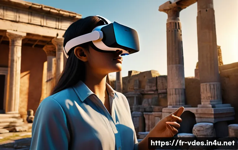 시각디자인과 AR VR의 접목 - **Immersive Historical Exploration in VR**
    "A diverse group of university students, dressed in m...